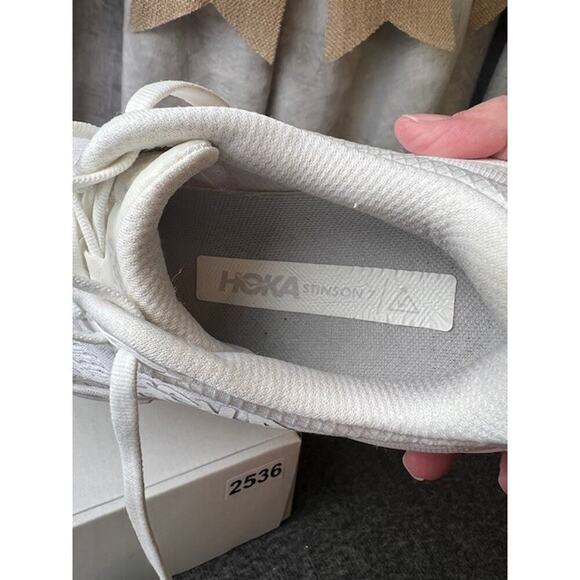 Hoka One One Stinson 7 Triple White 1141530-WWH Men Sz 5B - Picture 10 of 11